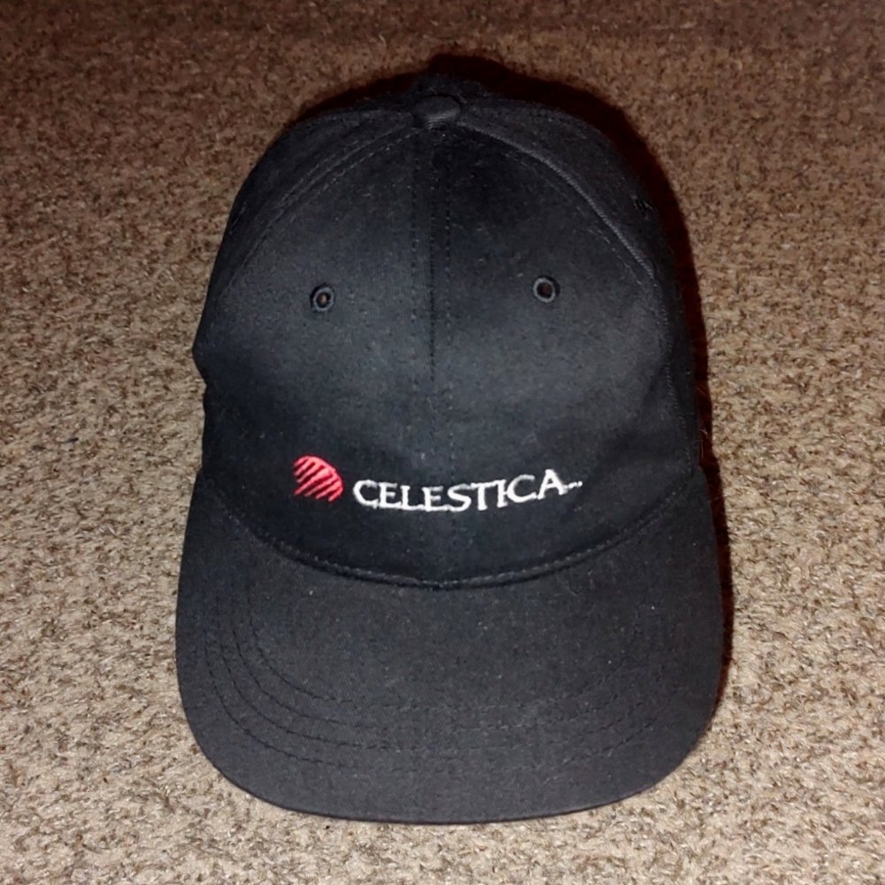 Celestica Embroidered Black Strapback  Hat Cap OS